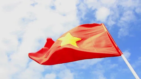 SKY VIETNAM FLAG Stock Footage 46130927