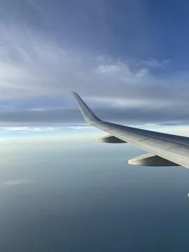 Sky View from Airplane Stock Photos