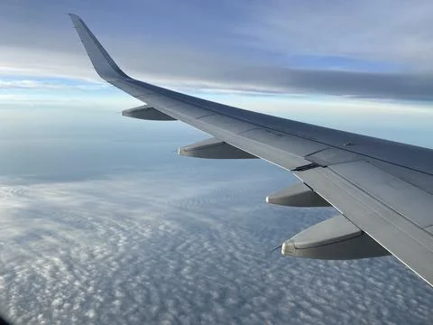 Sky View from Airplane Stock Photos