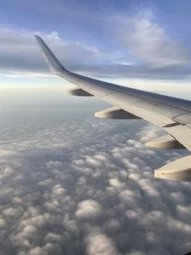 Sky View from Airplane Stock Photos