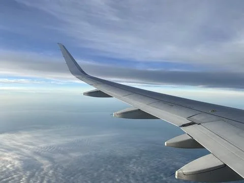 Sky View from Airplane Stock Photos