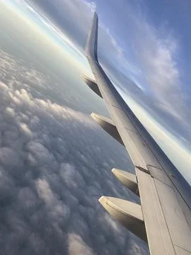 Sky View from Airplane Stock Photos