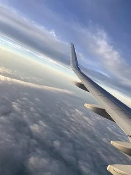 Sky View from Airplane Stock Photos