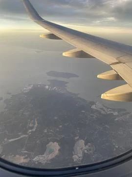 Sky View from Airplane 库存照片