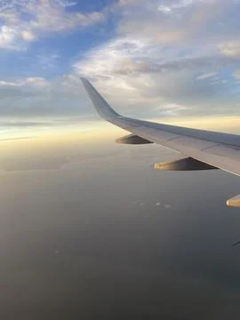 Sky View from Airplane Stock Photos