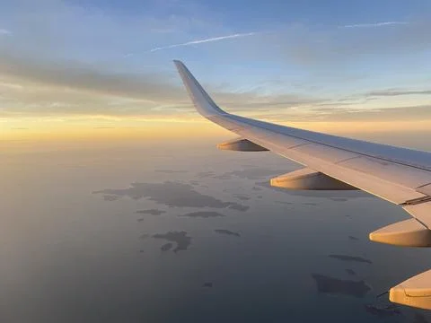 Sky View from Airplane Foto stock