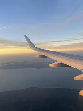 Sky View from Airplane Stock Photos