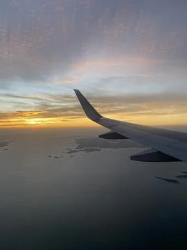 Sky View from Airplane Stock Photos