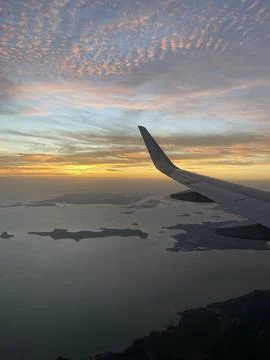 Sky View from Airplane Stock Photos