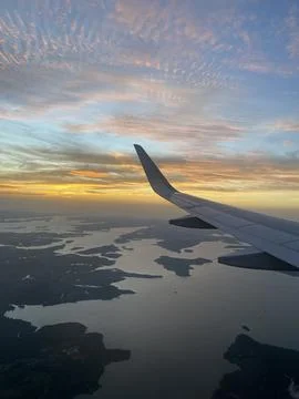 Sky View from Airplane 库存照片