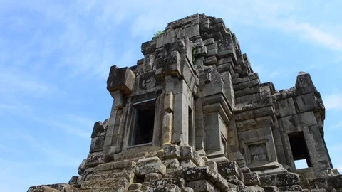 Sky view from Angkor temples Stock Footage 99680076