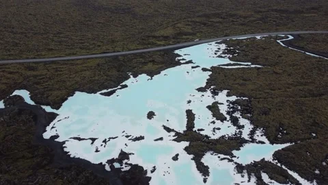 Sky view of Blue Lagoon - Iceland Video stock 162565331