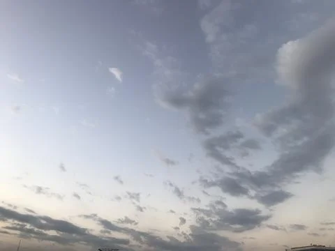 The sky view with clouds in the evening Stock Photos