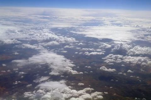 Sky view of cloudscape and earth Stock Photos