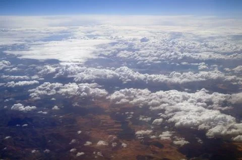 Sky view of cloudscape and earth Stock Photos