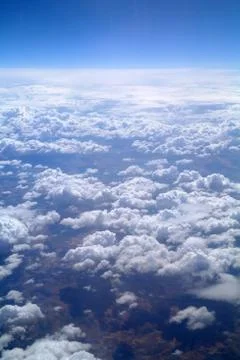 Sky view of cloudscape and earth Stock Photos