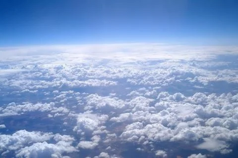 Sky view of cloudscape and earth Stock Photos