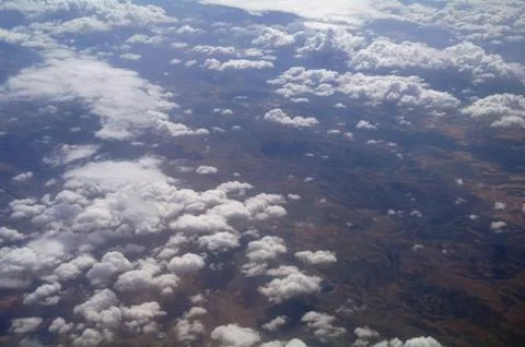 Sky view of cloudscape and earth Stock Photos