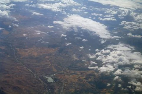Sky view of cloudscape and earth Stock Photos