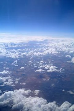 Sky view of cloudscape and earth Stock Photos