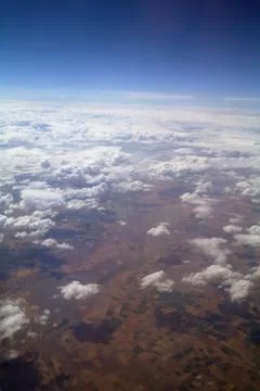 Sky view of cloudscape and earth Stock Photos