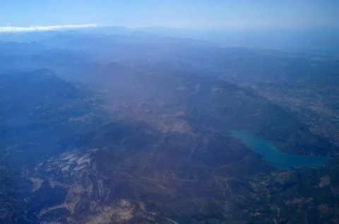 Sky view of cloudscape and earth Stock Photos