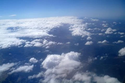 Sky view of cloudscape and earth Stock Photos
