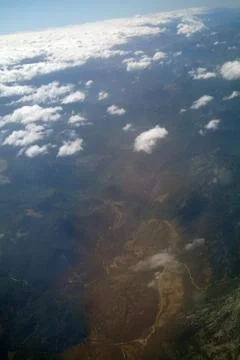 Sky view of cloudscape and earth Stock Photos