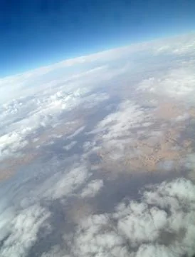 Sky view of cloudscape and earth Stock Photos