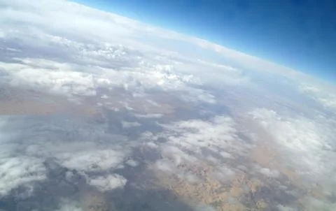 Sky view of cloudscape and earth Stock Photos