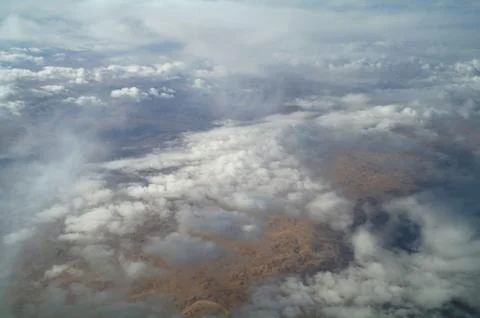 Sky view of cloudscape and earth Stock Photos