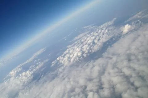 Sky view of cloudscape and earth Stock Photos