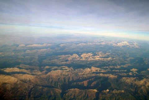 Sky view of cloudscape and earth Stock Photos