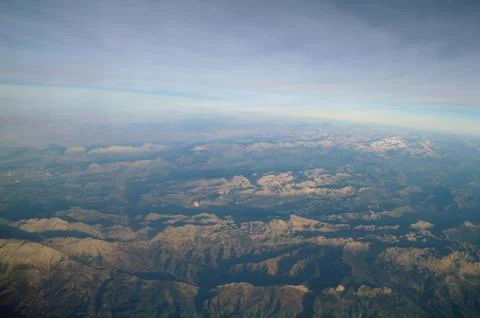 Sky view of cloudscape and earth Stock Photos