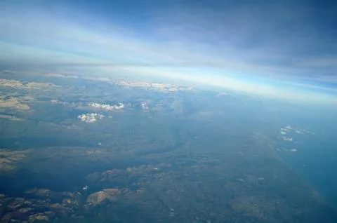 Sky view of cloudscape and earth Stock Photos
