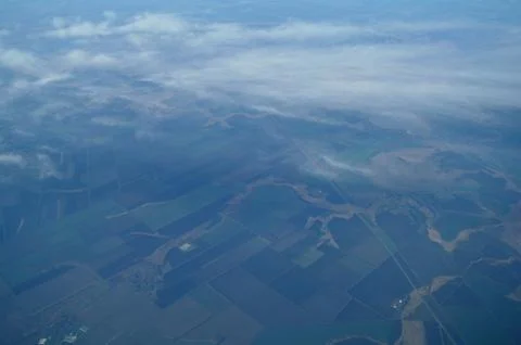 Sky view of cloudscape and earth Stock Photos