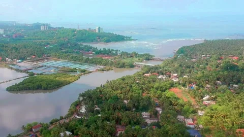 Sky view Dharmadam Kerala India Stock Footage 160086507
