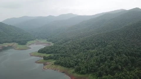 Sky view from drone for big nature dam 動画素材 135378271