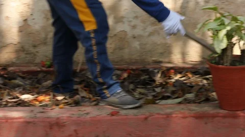 Sky view of garbage disposal trash dump or open landfill, India Stock Footage 128124323