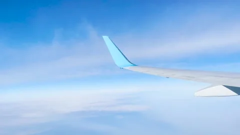 Sky view from jet aircraft window Video stock 165170420