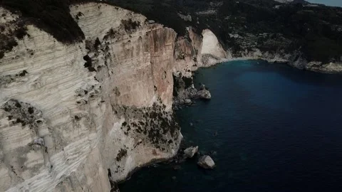 Sky View Paxos Cliff 1 Stock Footage 140391954