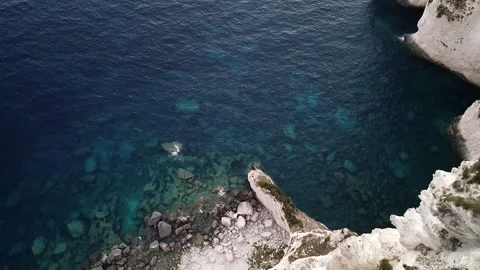 Sky View Paxos Cliff Stock Footage 140391977