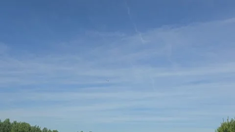 Sky View Peaceful Scene of Clouds and Blue Horizon Stock Footage 312443266