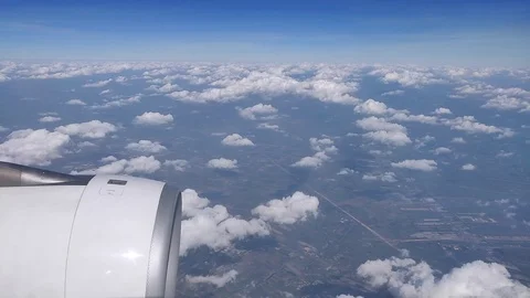 Sky view from the plane Stock Footage 123227512