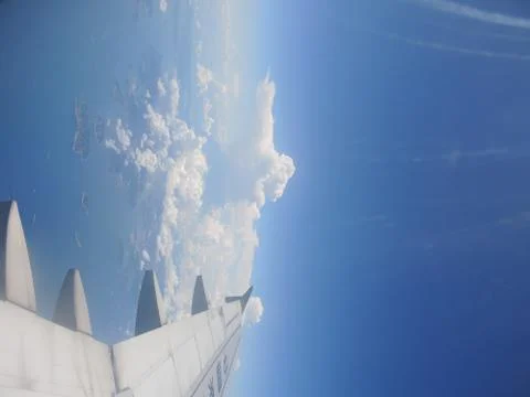 Sky view from a plane 写真素材