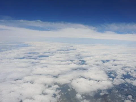 Sky view from a plane 写真素材