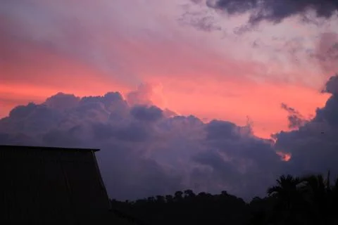 Sky view sunset Stock Photos