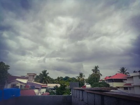 The sky view from the top of a building. Stock Photos
