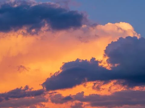 Sky with violet clouds Stock Photos