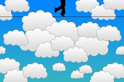 Sky walking Stock-Illustration